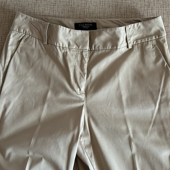Talbots Heritage tan / khaki flat front dress pants. 8 petite. - Picture 4 of 8